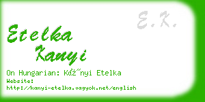 etelka kanyi business card